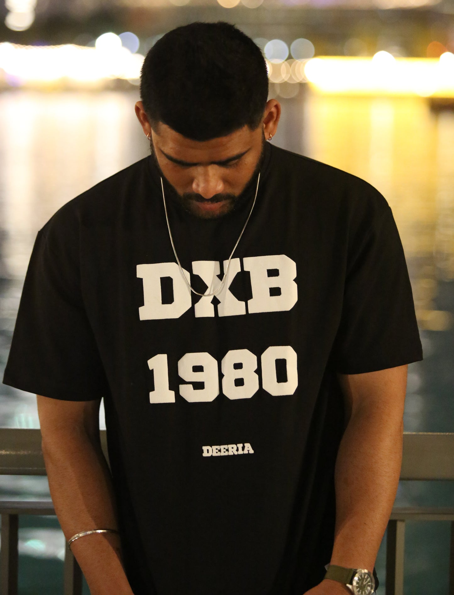 Black Oversized DXB T-Shirt for Men and Women