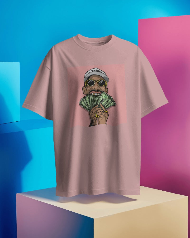 Cash on my Mind Oversized DXB T-Shirt for Men and Women